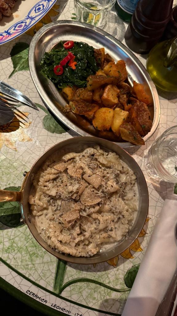 Truffle pasta and entrecote